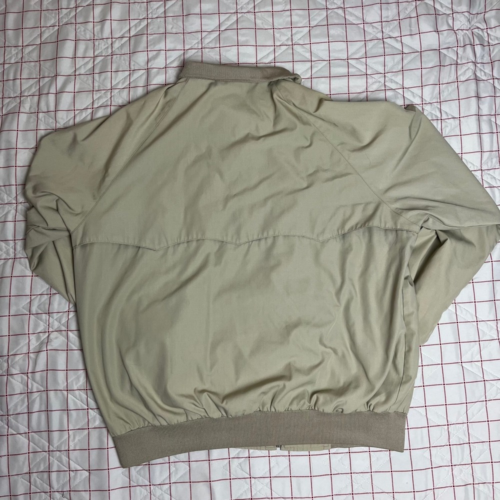 COOPER SPORTSWEAR Mens Beige Harrington Jacket Plaid Lined Size XL - Picture 13 of 13